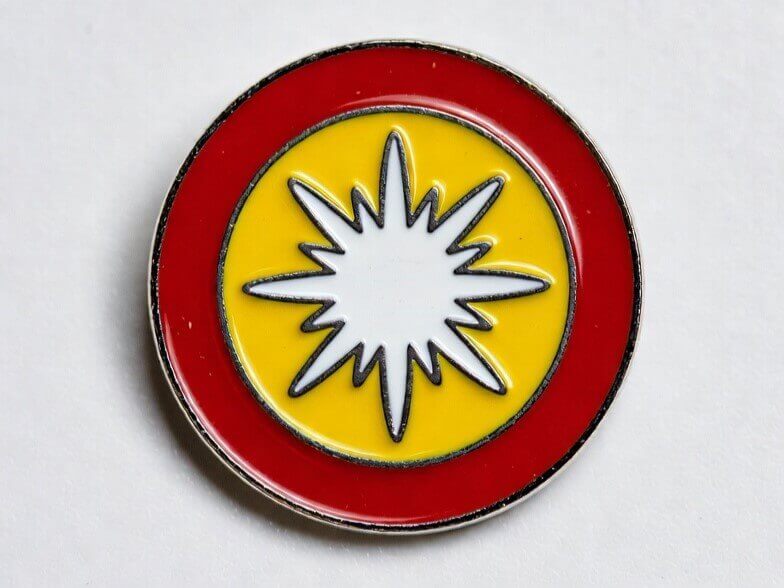Soft Enamel Star Burst Red Yellow Soft Enamel Star Burst Red Yellow