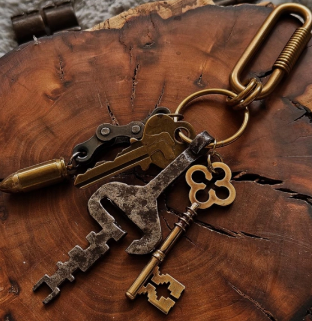 Brass key chain