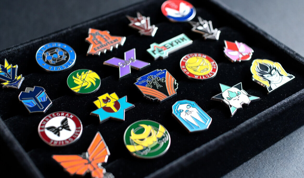Anime Soft Enamel Pins Collection Display Anime Soft Enamel Pins Collection Display