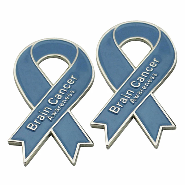 Custom Metal Pink Soft Hard Enamel Breast Cancer AIDS Ribbon Lapel Pin