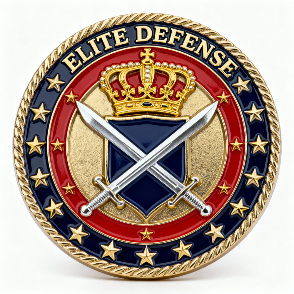 Engraved Military Coin for Recognition and Military Achievements