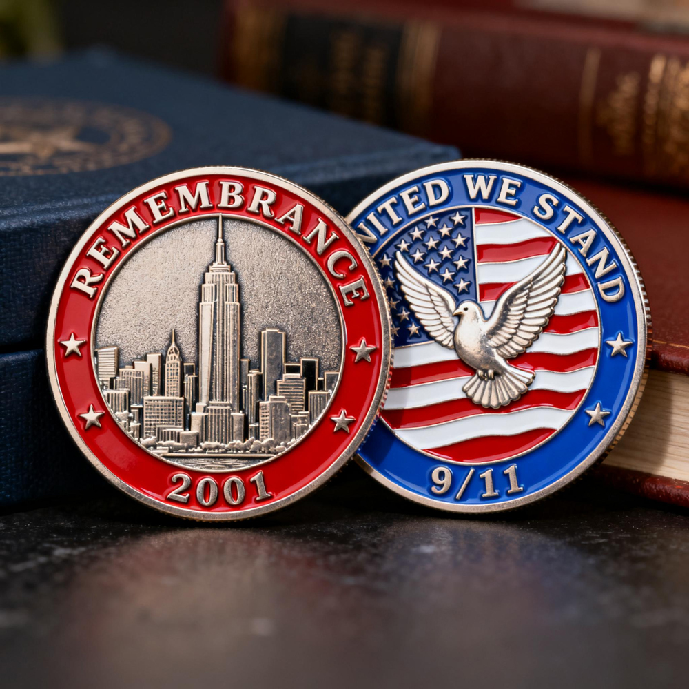 Custom Army Challenge Coin with Logo and Personalized Text