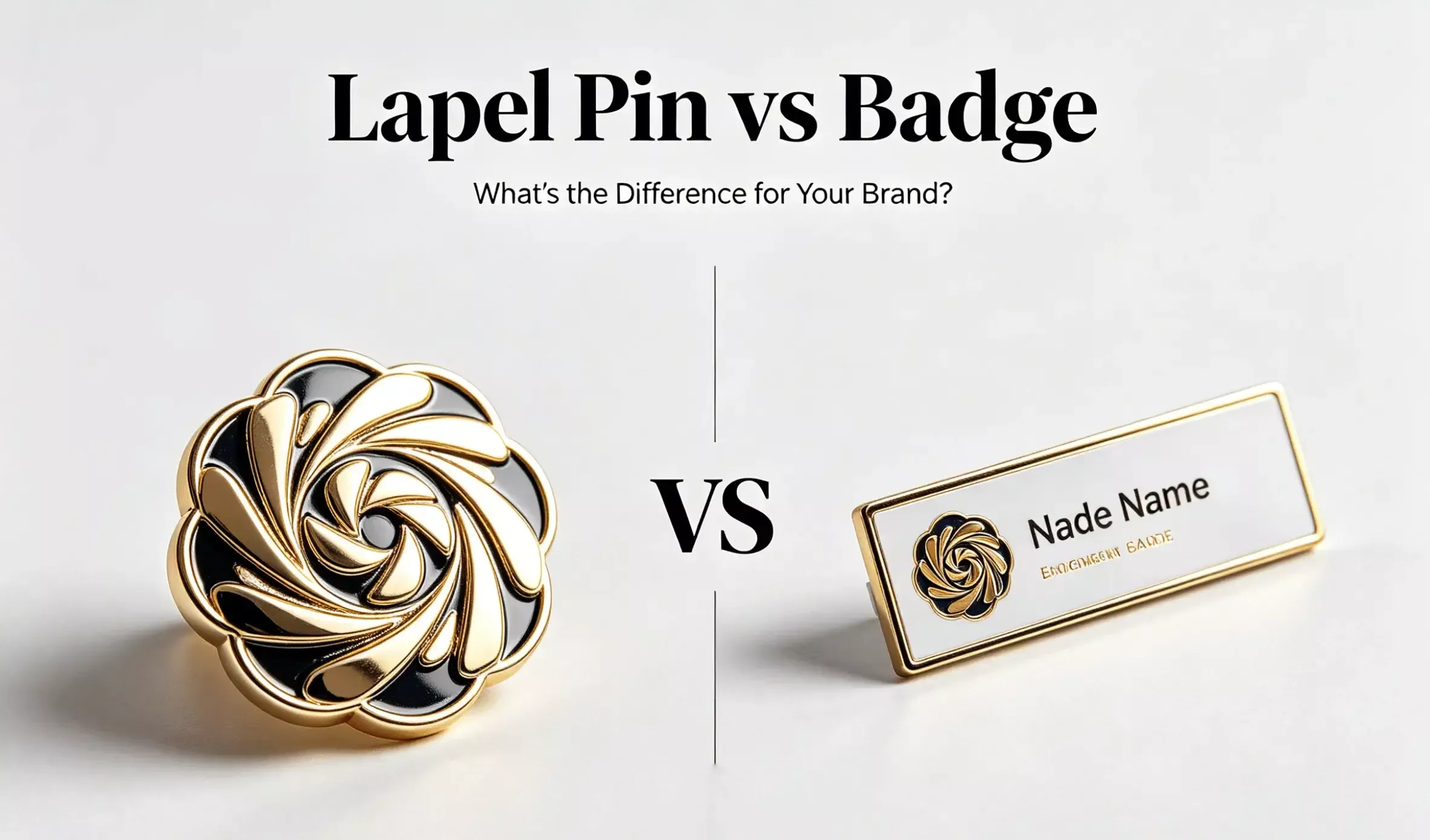 What is the difference between lapel pin and badge?
