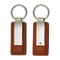 Colorful Custom Logo Engraved Blank Leather Keychain