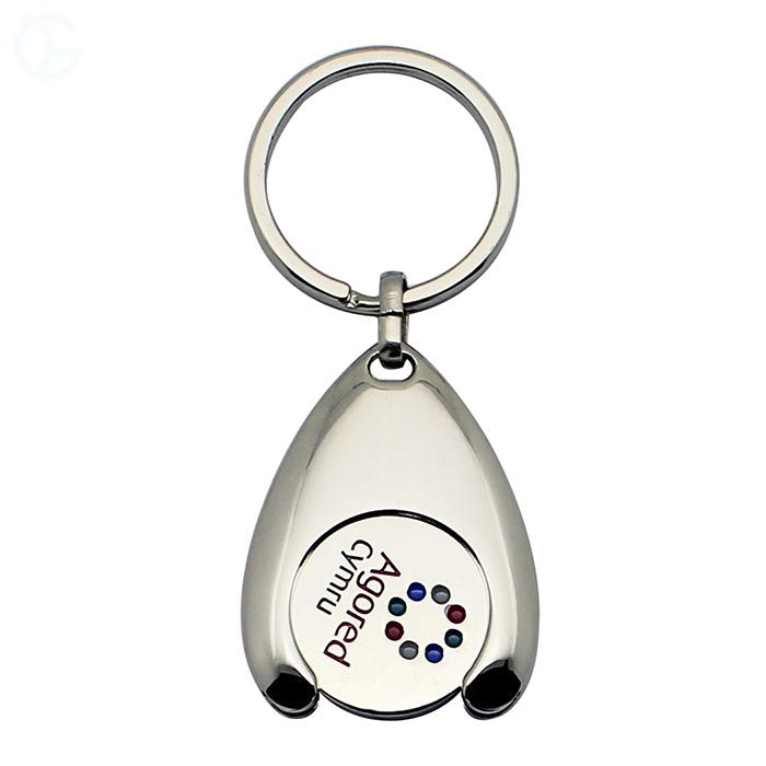 Personalized Soft Enamel Metal Coin Holder Keychain
