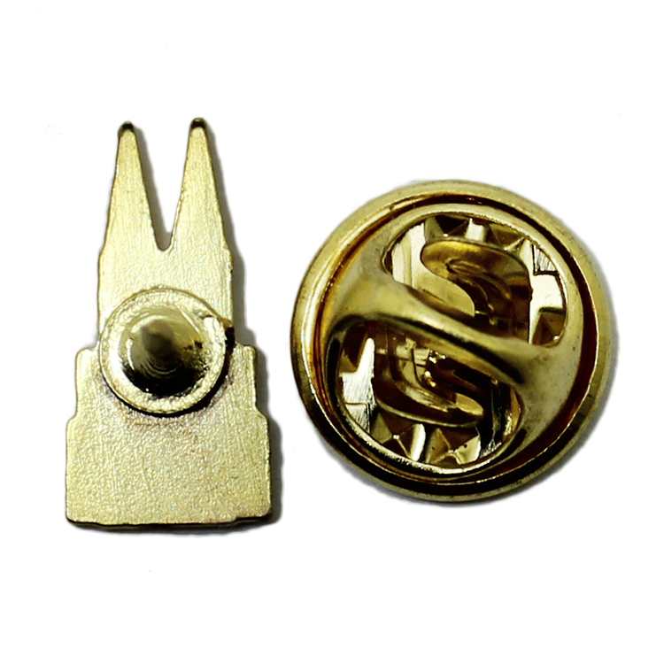 3D Gold Mini Tower Metal Lapel Pin
