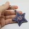 Custom Logo Printed Crystal Star Metal Keychain