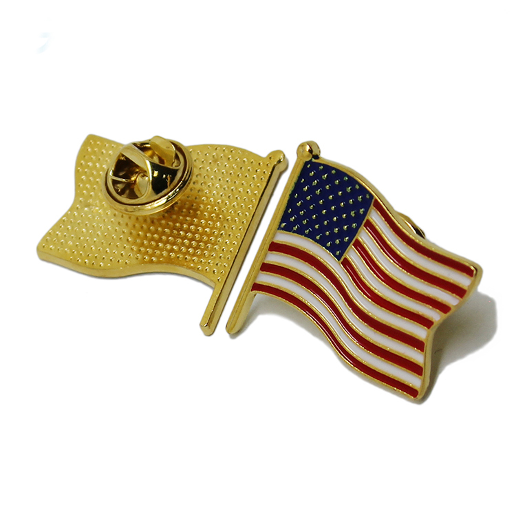 Metal Soft Enamel Country Flag Lapel Pin