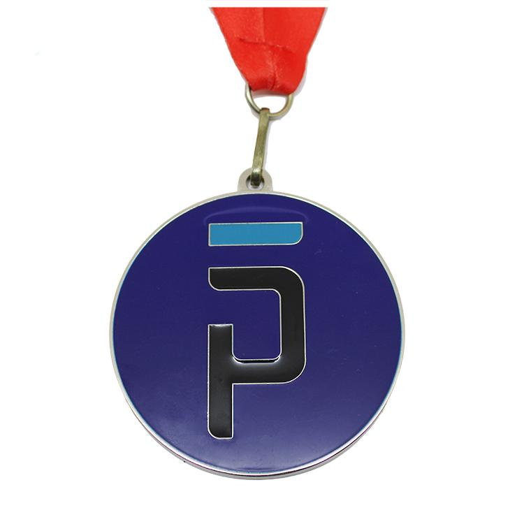 Custom Color Paste Metal Medal With Lanyard
