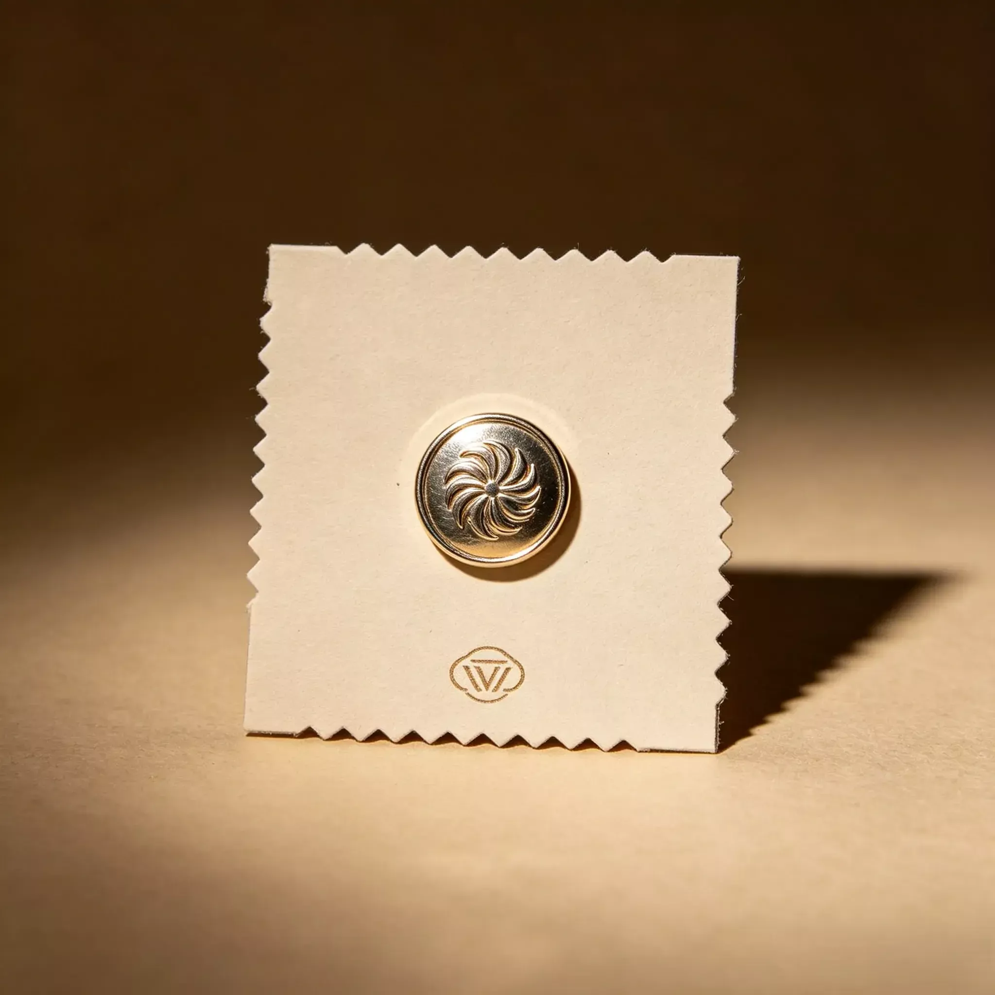 metal badge with card