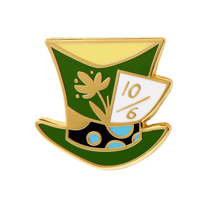 hard enamel four-leaf clover pin