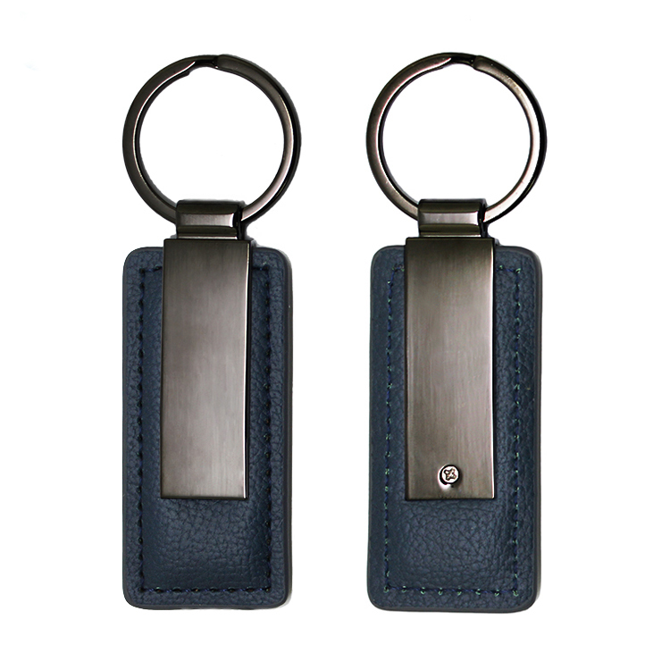 Colorful Custom Logo Engraved Blank Leather Keychain