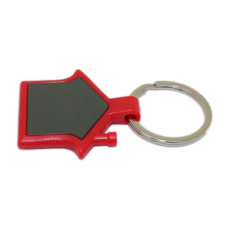 Colorful House Shaped Hard PVC Keychain