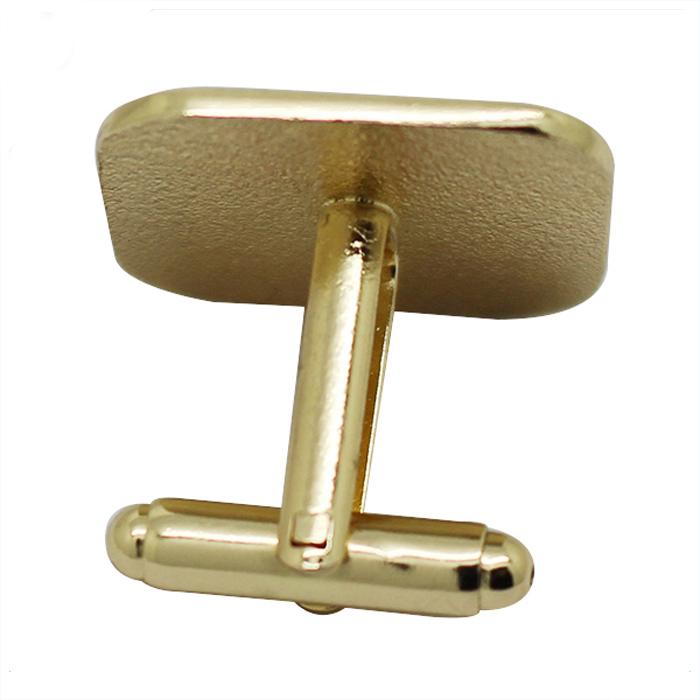 Gold Square Shaped Hard Enamel Metal Cufflinks