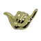 3D Gold Gesture Metal Lapel Pin
