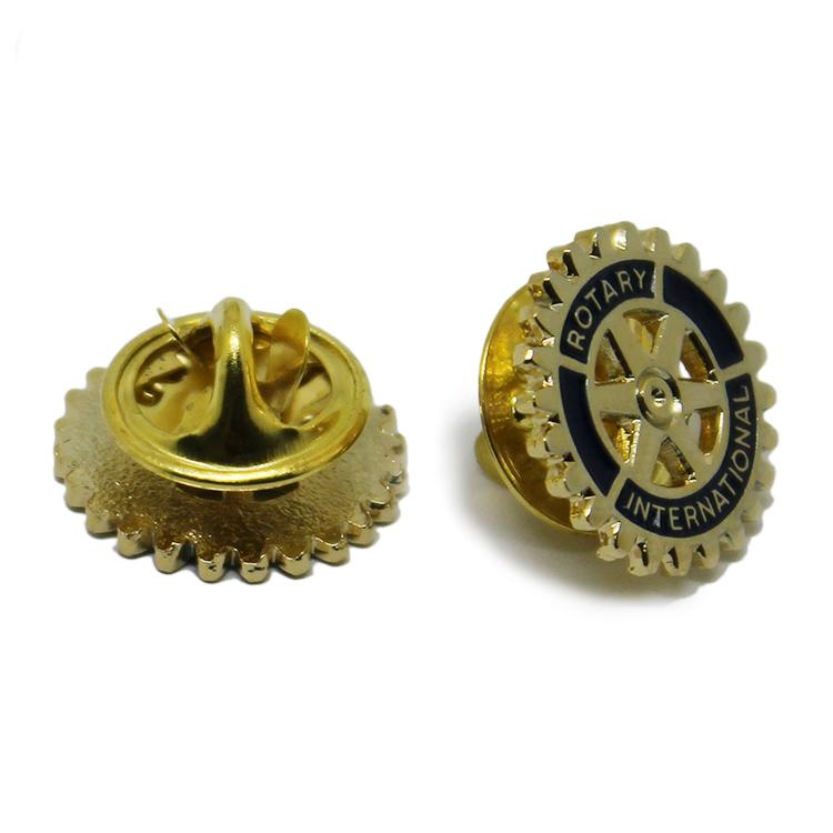 Gold Plaitng Custom Metal Rotary Lapel Pin