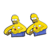 A vibrant enamel lapel pin featuring Homer Simpson from The Simpsons, designed for fans of classic animated IPs.