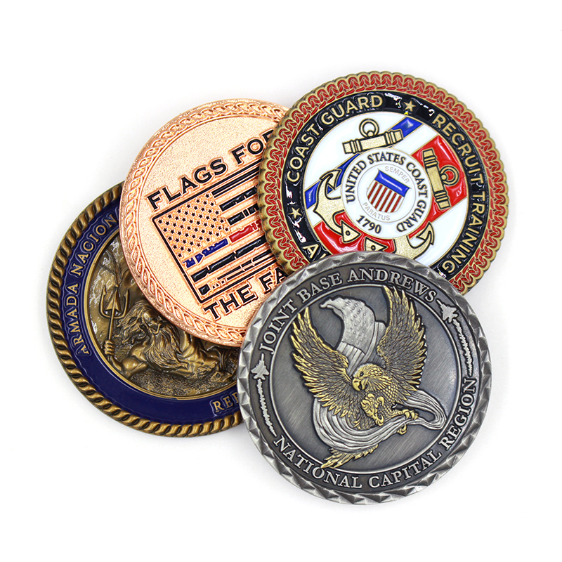 Custom Challenge Coin- Metal Enamel Coins, 3D Gold & Silver Commemorative Medallion Coins from China