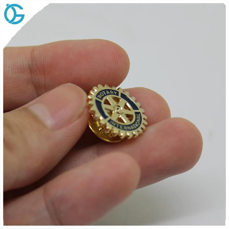 Gold Plaitng Custom Metal Rotary Lapel Pin