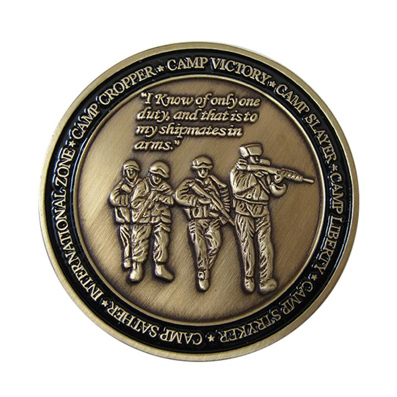 3D Military Army Soft Enamel Challenge Coin