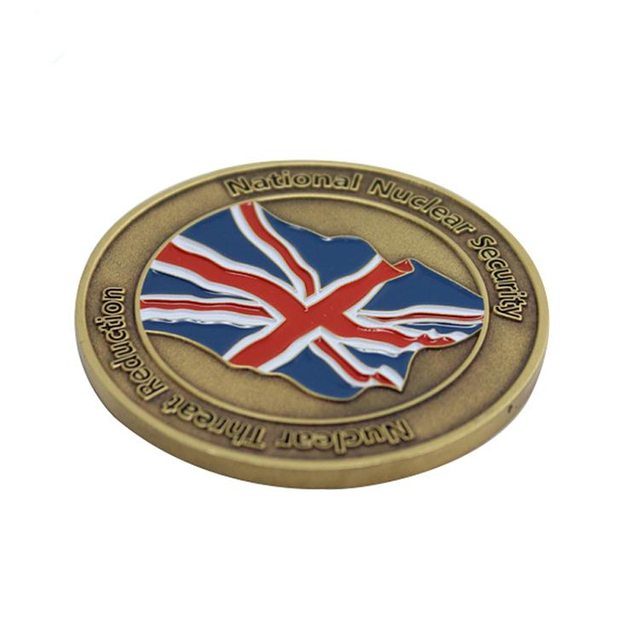 England Custom Logo Soft Enamel Metal Challenge Coin
