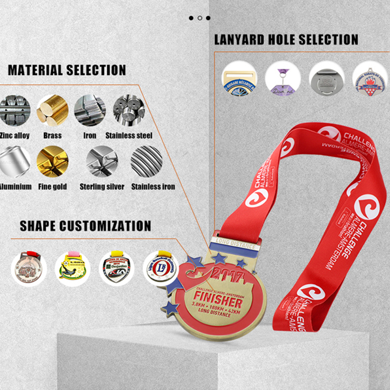 Custom Swimming Skateboarding Baseball Saint Benedict Gold Miraculous Finisher Medals