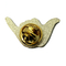 3D Gold Gesture Metal Lapel Pin