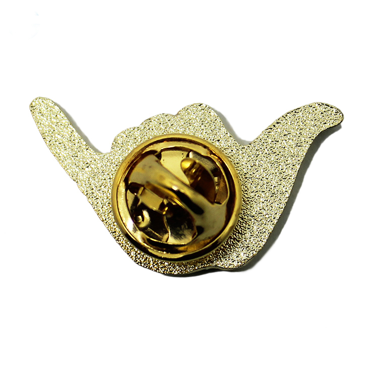 3D Gold Gesture Metal Lapel Pin