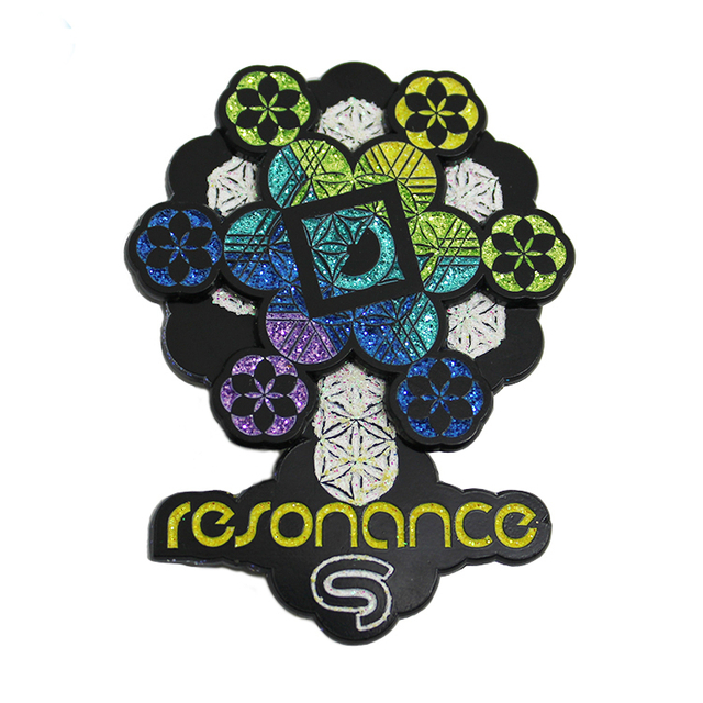 Snowflake Enamel Rotatable Glitter Lapel Pin Badge