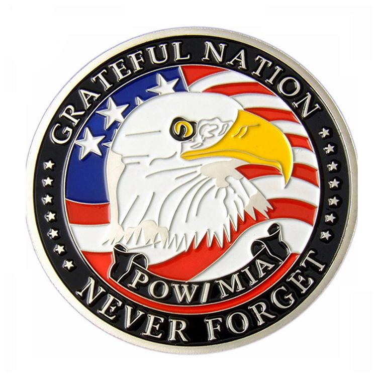 American Eagle Soft Enamel Metal Silver Coin