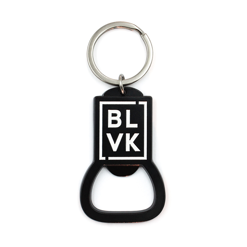 custom bottle openers keychain with smooth enamel finish and durable metal body