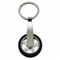 3D Moveable Tire Shaped Blank Metal Leather Keychain