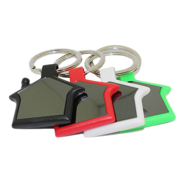 Customized Colorful House Shaped Hard PVC Key Chain