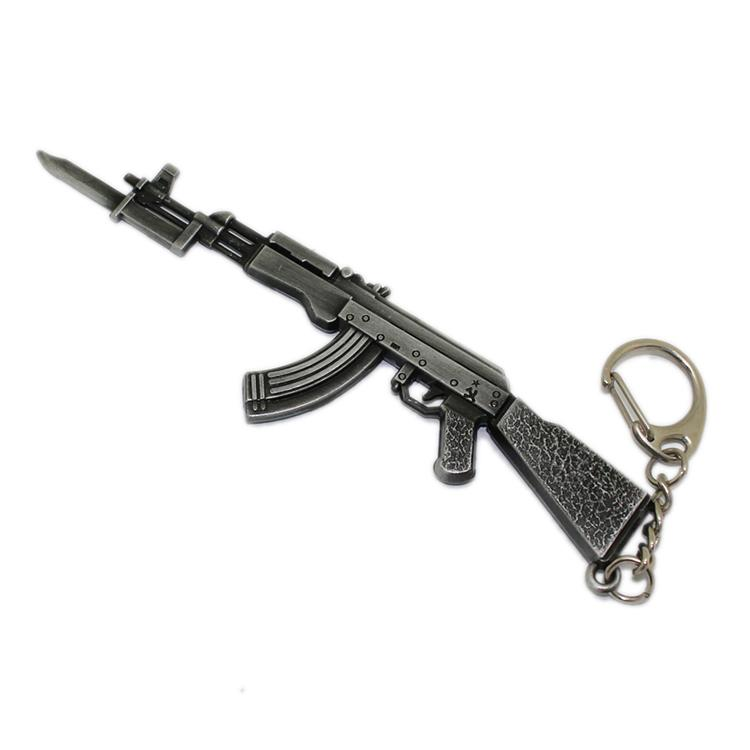 Weapon Mini Gun Model Metal Keychain