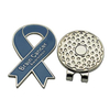 Custom Logo Cancer Ribbon Soft Enamel Golf Hat Clip