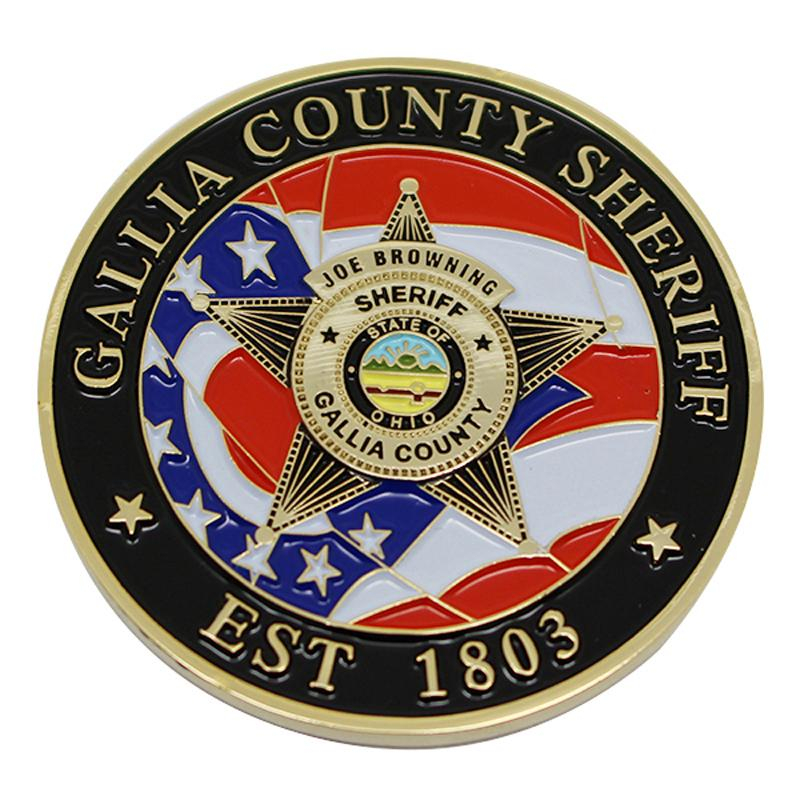 USA Sheriff Soft Enamel Metal Challenge Coin
