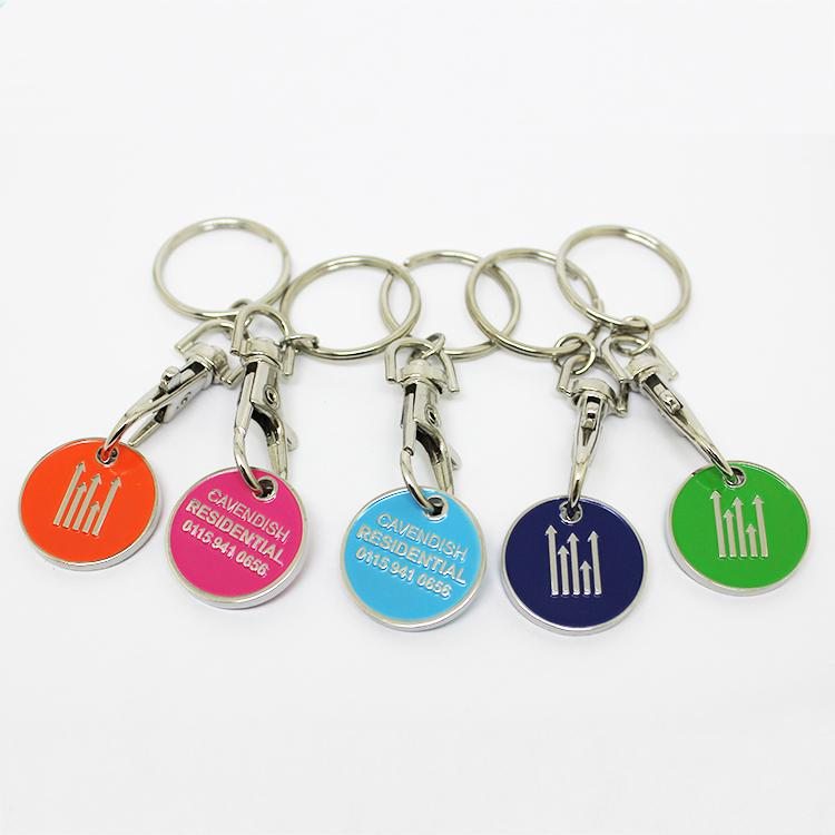 Colorful Soft Enamel Metal Trolley Coin Keychain