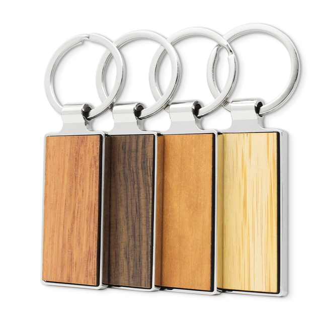 Keychain Creative Laser Engraved Wooden Wood Keychains