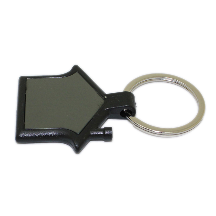 Colorful House Shaped Hard PVC Keychain