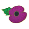 Colorful Glitter Poppy Metal Lapel Pin With Epoxy
