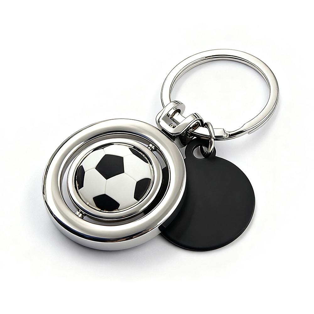 Custom Metal 3D Football Soccer Basketball Keychain 
