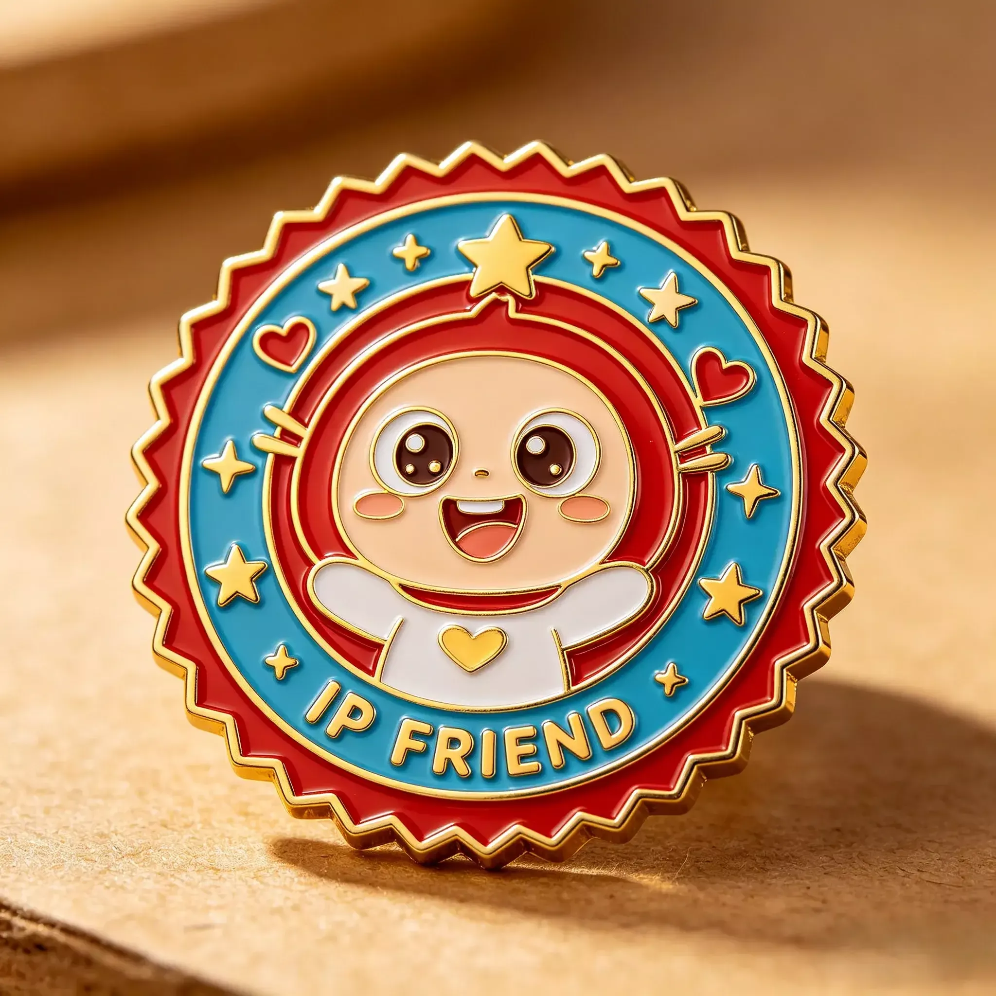 cute red apple baby badge