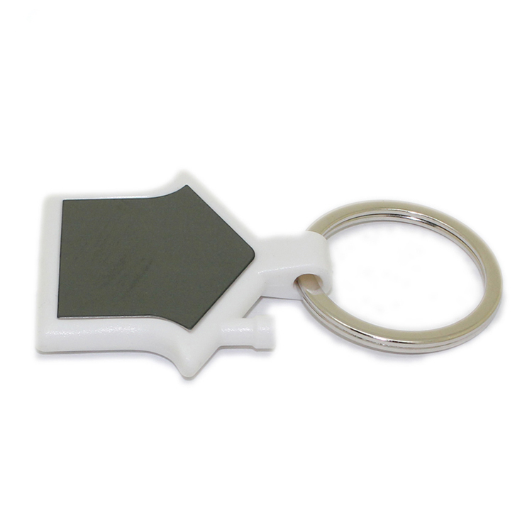 Colorful House Shaped Hard PVC Keychain