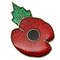 Colorful Glitter Poppy Metal Lapel Pin With Epoxy