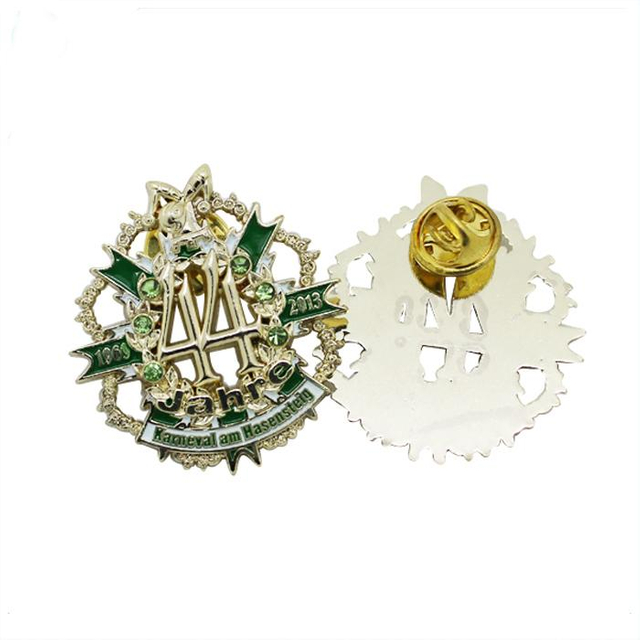 Souvenir Gold Crystal Soft Enamel Lapel Pin