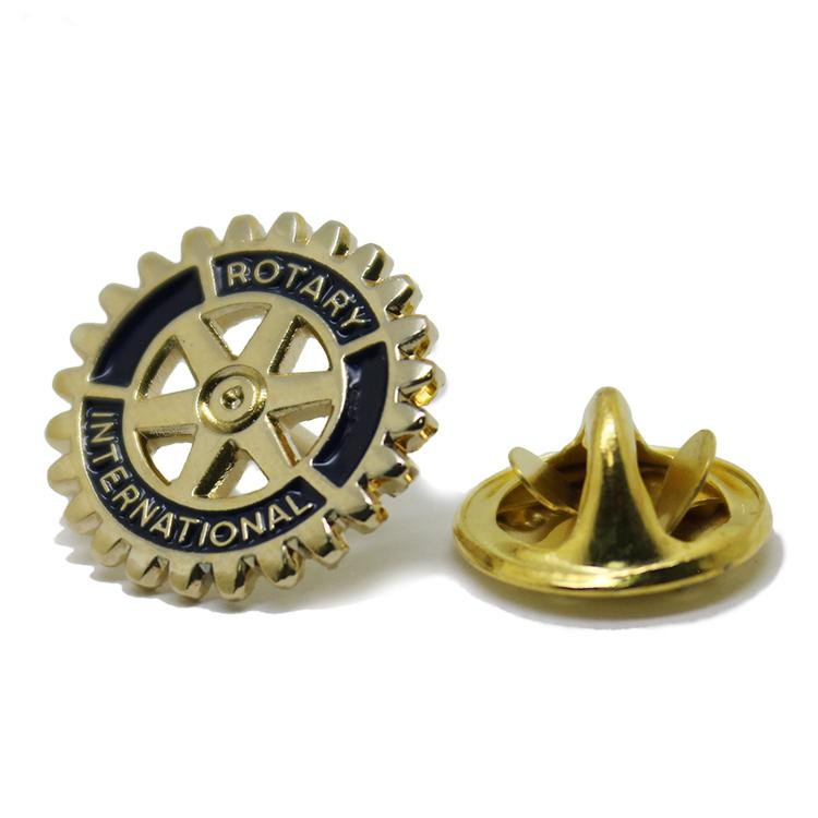 Gold Plaitng Custom Metal Rotary Lapel Pin