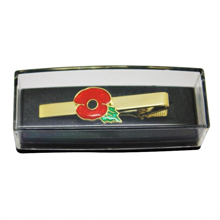 Classy Gold Metal Poppy Tie Clip
