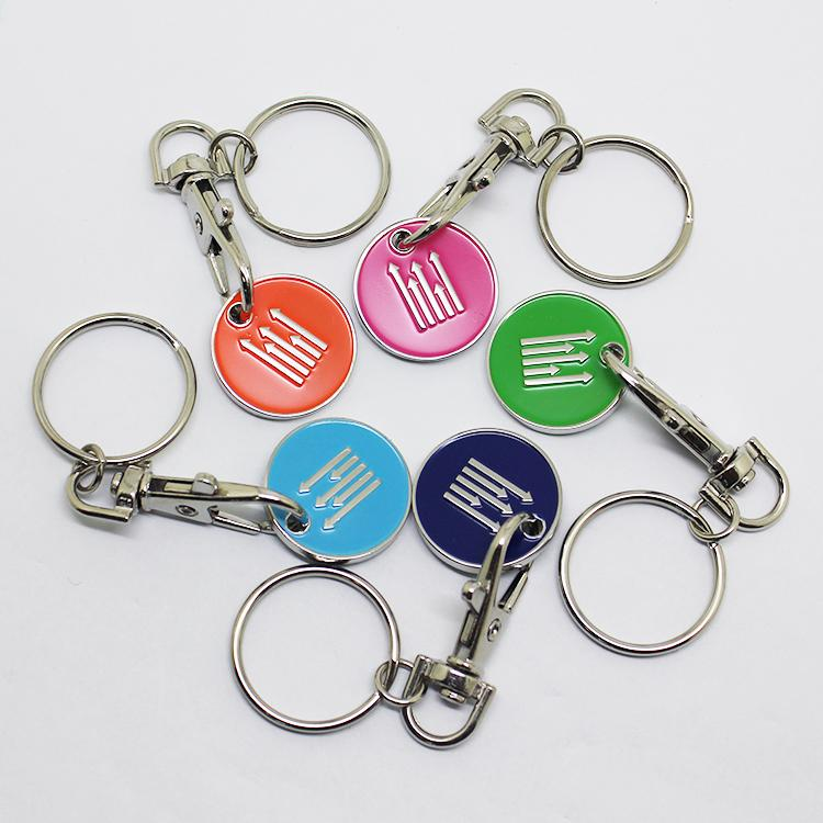 Colorful Soft Enamel Metal Trolley Coin Keychain
