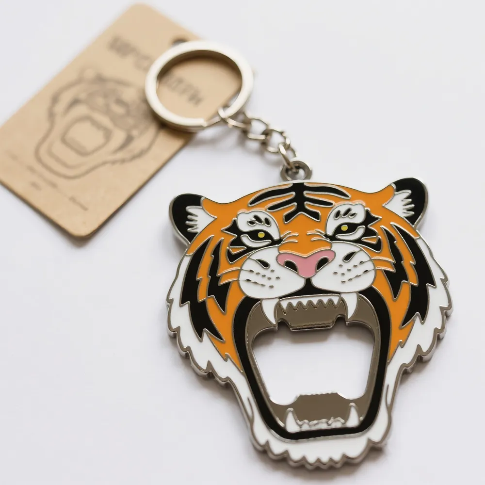 tiger bottle opener keychain