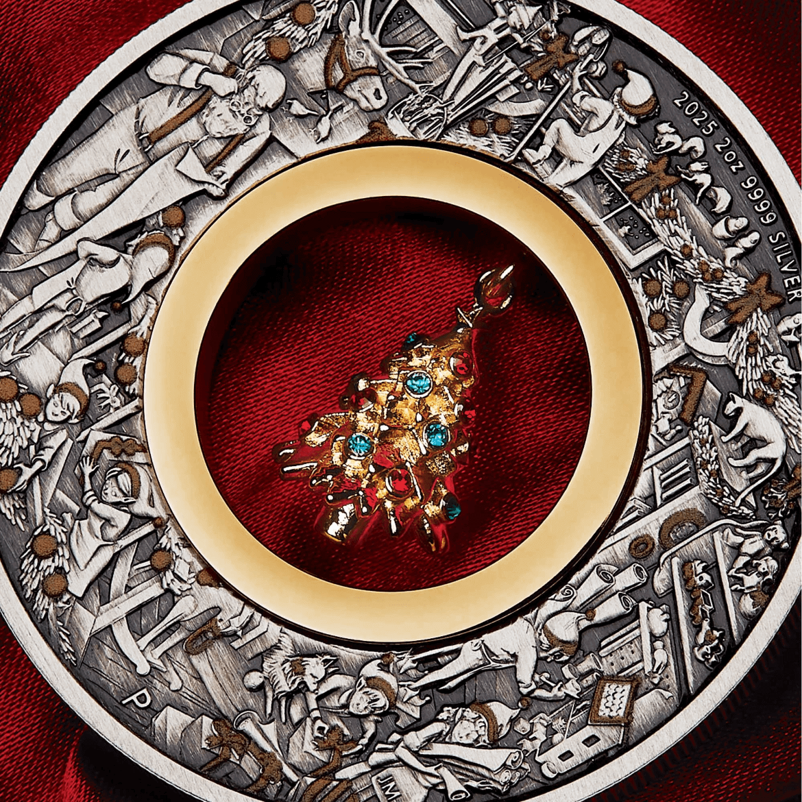 custom-challenge-coin-2025-christmas-tree-gemstone-inlay-silver-design